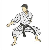 illustratie van karate figuur vector