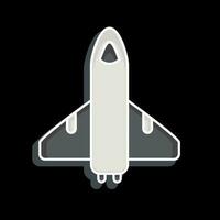 icoon ruimte shuttle. verwant naar ruimte symbool. glanzend stijl. gemakkelijk ontwerp bewerkbaar. gemakkelijk illustratie vector
