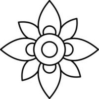 geïsoleerd bloem vorm rangoli icoon in b vector
