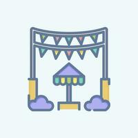 icoon decoratie. verwant naar amusement park symbool. tekening stijl. gemakkelijk ontwerp bewerkbaar. gemakkelijk illustratie vector