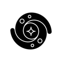 Galaxy zwarte glyph pictogram vector