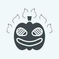 icoon pompoen. verwant naar halloween symbool. glyph stijl. gemakkelijk ontwerp bewerkbaar. gemakkelijk illustratie vector