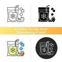 slushy drankjes om pictogram te gaan vector