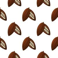 cacao Boon fabriek fruit chocola dag patroon vector