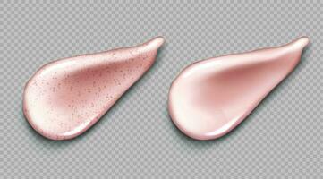 kunstmatig room en schrobben roze smeren realistisch reeks vector
