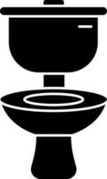 toilet commode icoon in zwart en wit vector