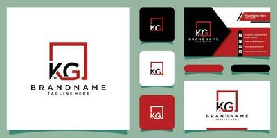 brief kg vector logo. huis icoon en symbool en bedrijf kaart premie vector