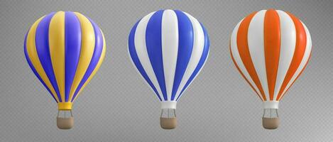 3d geïsoleerd hoi lucht ballon mand illustratie vector