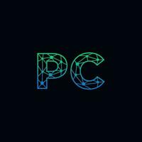 abstract brief pc logo ontwerp met lijn punt verbinding voor technologie en digitaal bedrijf bedrijf. vector