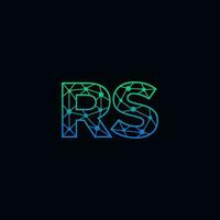 abstract brief rs logo ontwerp met lijn punt verbinding voor technologie en digitaal bedrijf bedrijf. vector