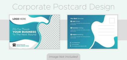 bedrijf ansichtkaart , evenement kaart, direct mail eddm, uitnodiging ontwerp sjabloon. vector