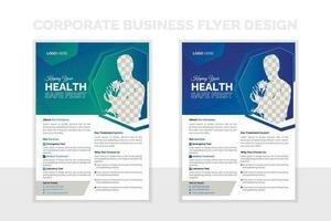 minimaal en creatief bedrijf medisch folder ontwerp. vector medisch folder lay-out sjabloon.
