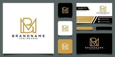 bm of mb brief logo ontwerpen premie vector