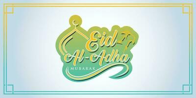 abstract Islamitisch eid al-adha ontwerp sjabloon met moskee koepel, premie vector