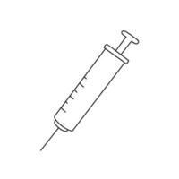 injectiespuit icoon. hand- getrokken injectiespuit schetsen. tekening illustratie vector