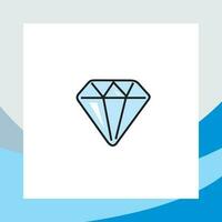 financieel edelsteen icoon, bank edelsteen symbool, financiën, diamant, diamant illustratie voor spaargeld vector