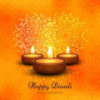 Modern oranje diwali ontwerp vector