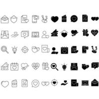 liefde icoon vector set. relaties illustratie teken verzameling. online dating symbool of logo.