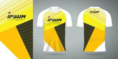 geel Jersey sport uniform overhemd ontwerp sjabloon vector