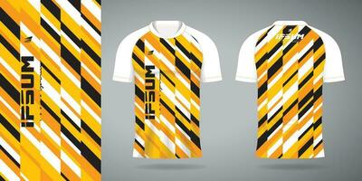 geel Jersey sport uniform overhemd ontwerp sjabloon vector