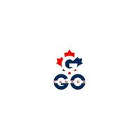 g Gaan Canada logo ontwerp vector