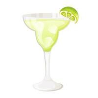 klassiek margarita cocktail. alcoholisch drinken illustratie. vector