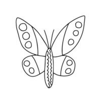 vector vlinder urticaria hand- getrokken schetsen