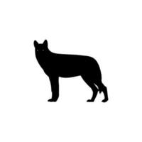 wolf silhouet voor logo type, kunst illustratie, pictogram, website, apps of grafisch ontwerp element. vector illustratie