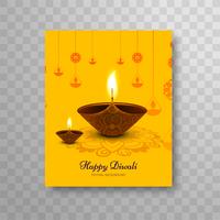 Het moderne mooie kleurrijke ontwerp van de diwali moderne brochure vector