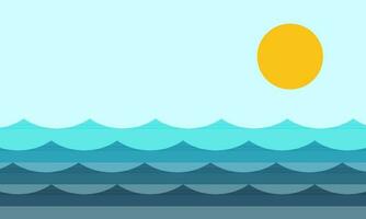 abstract meetkundig zonnig zomer golvend oceaan achtergrond vector