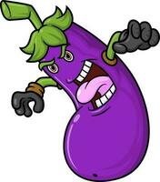 aubergine tekenfilm karakter mascotte ontwerp vector