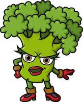 broccoli tekenfilm karakter mascotte ontwerp vector