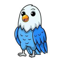 schattig blauw liefde vogel tekenfilm vector