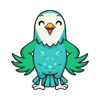 schattig blauw turkoois vogel tekenfilm vector