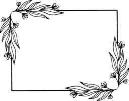 bloemen plein kader illustratie vector