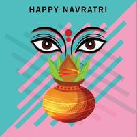 vectorillustratie van een achtergrond voor gelukkige navratri-viering vector