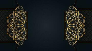 luxe achtergrond met gouden mandala ornament vector