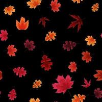 herfst vallende bladeren naadloze patroon achtergrond vector