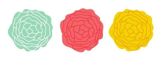 eenvoudige bloem roos pictogram vector
