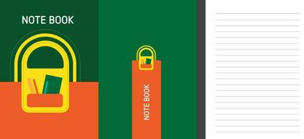 a5 Notitie boek met regel papier vector