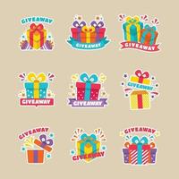 set weggeef stickers vector