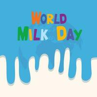 vector illustratie van een achtergrond voor wereld melk dag.