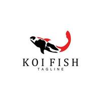 koi vis logo ontwerp, Chinese Lucky en triomf sier- vis vector, bedrijf merk goud vis icoon vector