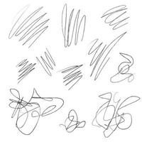 hand getekend abstract gemakkelijk vlak kunst met lijnen in . zwart en wit lijn ontwerp vector
