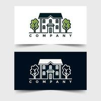 groot huis groen logo illustratie ontwerp voor uw bedrijf of bedrijf vector