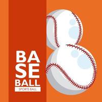 honkbal sport ballen apparatuur pictogrammen vector