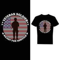 veteraan t-shirt vector