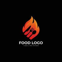 heet voedsel logo icoon vector geïsoleerd