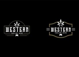 vintage land embleem typografie voor westerse bar restaurant logo ontwerp inspiratie vector