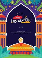 Ramadan affiches. eid al-fitr. Ramadan uitverkoop. eid al-fitr thema met de concept van een moskee koepel. vector illustratie